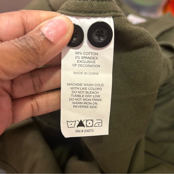 Devil-Dog Dungarees Button Down Shirt Men's Casual Green Size Medium - Picture 6 of 8